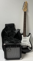 SX Vintage Series Custom Handmade Electric Guitar & SX Amp GA 1065 - Case & Picks