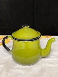 Green OTO Japan Vintage 60s-60s Enamelware Teapot