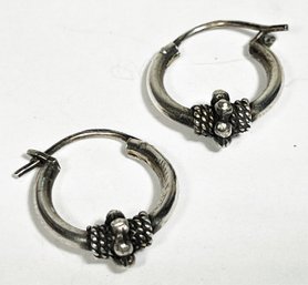 Fine Sterling Silver Pierced Earrings