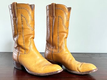 Vintage Leather Western Cowboy Boots!  Men's 10.5 D