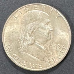 1948 Benjamin Franklin Silver Half Dollar