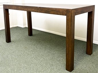 A Vintage Modern Moulded Plywood Parsons Table, Or Desk, C. 1970's