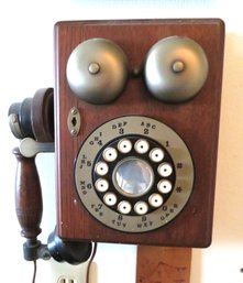 Decorative Antique Style Wood Wall Phone