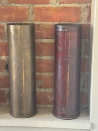 Two Military Shell Casings -  Industrial Vases