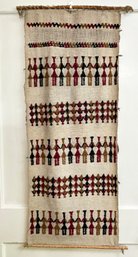 A Vintage Primitive Woven Fabric Panel, Likely Southwestern