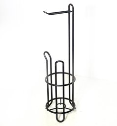 A Modern Wrought Iron Toilet Paper Holder/Storage Tower