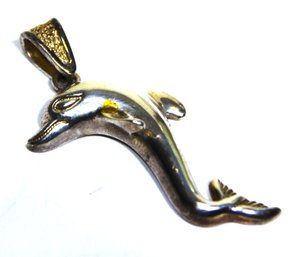 Fine Mexican Sterling Silver Doilphin Pendant