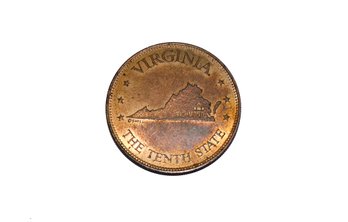 Virginia Bronze Coin State Of The Union Shell Oil Co.