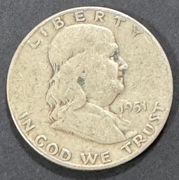 1951-S Benjamin Franklin Silver Half Dollar