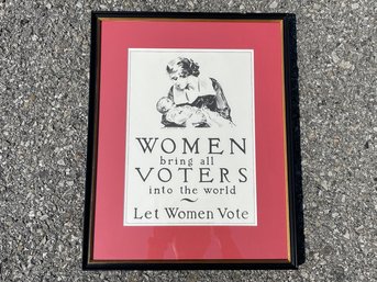 An Antique Suffragette Print