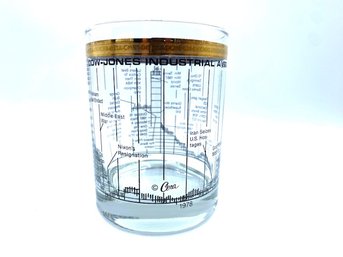 Vintage Dow-jones Industrial Average Double Old Fashioned Glass