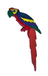 1980s Large Plastic Parrot Brooch