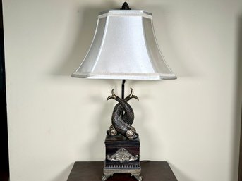 Unique Vintage Lamp With Fish Keepsake Base