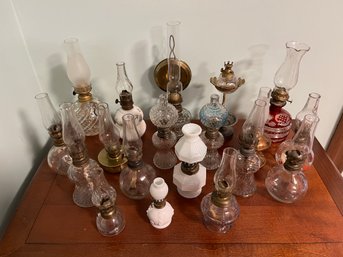 Collection Of Miniature Oil Lamps