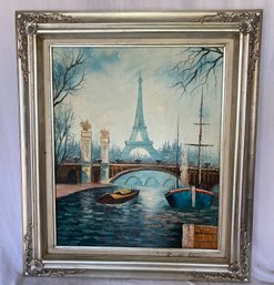 Oil On Canvas Paris Scape