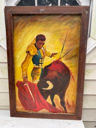 Bull Fighter Matador Framed Painting