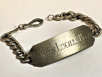 State Department Washington, DC ID Sterling Silver Bracelet