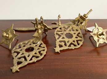 Moroccan Brass Curtain Tie Backs And Hooks