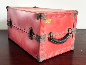 A Vintage Doll Trunk, Dolls, And Accessories