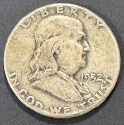 1952 Benjamin Franklin Silver Half Dollar