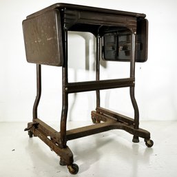 A Vintage Metal Typerwriter Desk