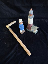 Sailor Captain And Light House Figurines