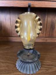 Vintage Reflector Back Candlestick Holder Lamp