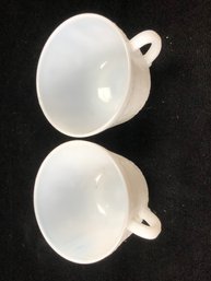 Milk Glass Tea Mugs