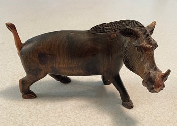 Carved Wooden WILD BOAR