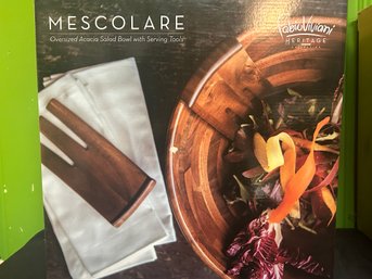 Fabio Viviani - Mescolare Large Salad Bowl With Integrated Serving/Tossing Tools