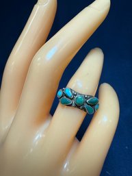 Turquoise Multi Stone Sterling Silver Ring