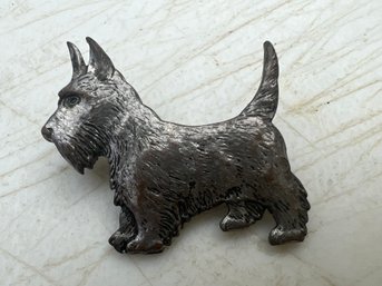 Sterling Silver Scottie Pin