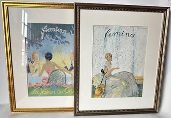 2 Femina Magazine Cover Prints, Framed