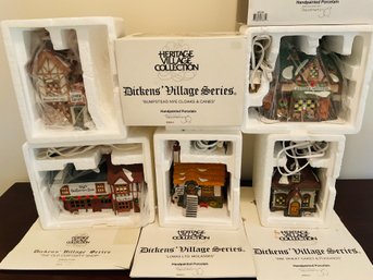 Collection Of 5 Dept 56 Dickens Village Houses