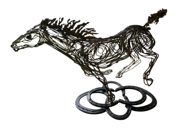 Large Twisted Wire Horse Sculpture