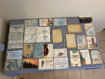 Large Lot Of Maps