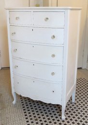 A Six Drawer Ivory White Painted Dresser