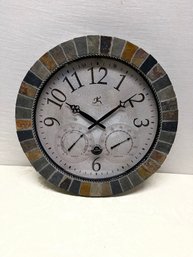 Infinity Slate Mosaic Indoor/Outdoor All Weather Wall Clock