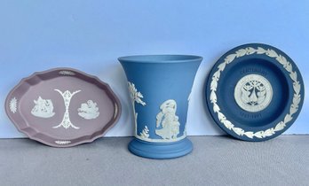 Lot Of 3 Pieces Of Small Wedgwood Jasperware- No Issues!