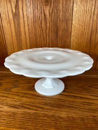 Fenton Milk Glass Cake Stand  11x4.5