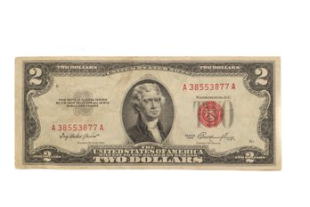 1953-A $2 Bill W/ Red Seal