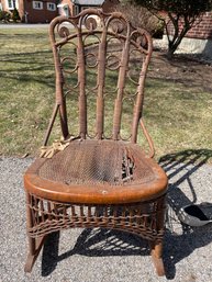 Beautiful Detail Vintage Wicker Rocking Chair