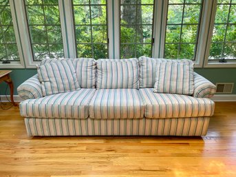 Pastel Striped Sleeper Sofa