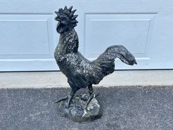 Large Cast Aluminum Rooster