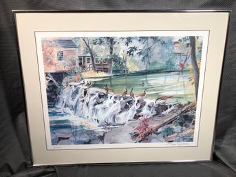 TRACY SUGARMAN Signed / Numbered Print Of Silvermine Tavern / Mill On Silvermine River - 61 Of 100 - Framed