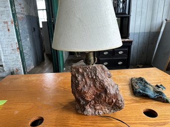 Vintage California Redwood Souvenir Lamp