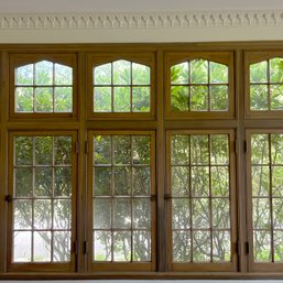 A Set Of Six 12 Lite Windows With Brass Hardware - Dining RM