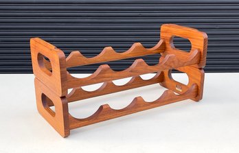 Vintage Danish Modern Selandia Designs Modular Teak 8-Bottle Wine Rack