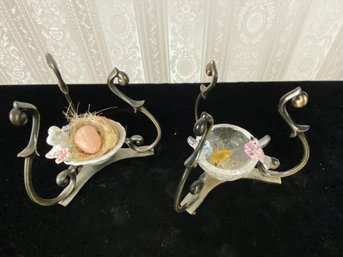 Bird's Nest Decor With Metal Holder