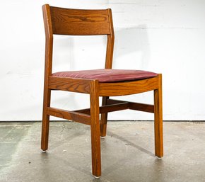 A Vintage Oak Side Chair By The Hill-Rom Company